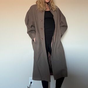 Guy Laroche 100% Wool Brown Coat